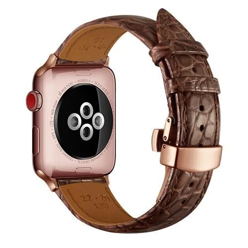 Apple Watch Premium Alligator Leather Designer Bands exotic Strap