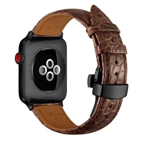 Apple Watch Premium Alligator Leather Designer Bands exotic Strap