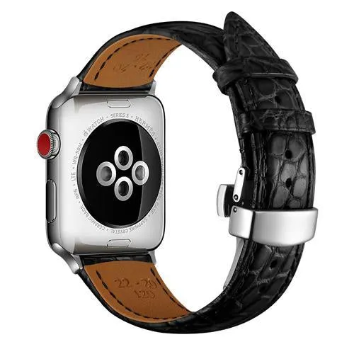 Apple Watch Premium Alligator Leather Designer Bands exotic Strap