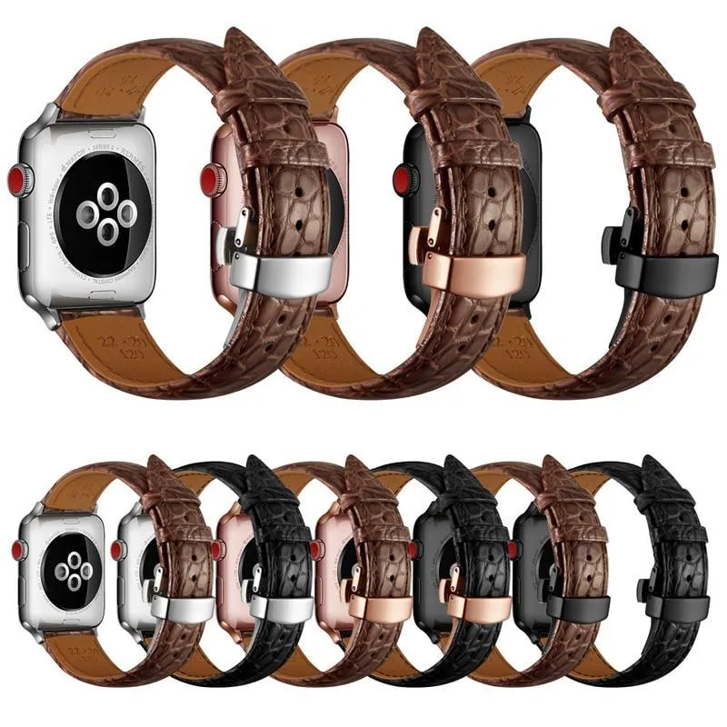 Apple Watch Premium Alligator Leather Designer Bands exotic Strap