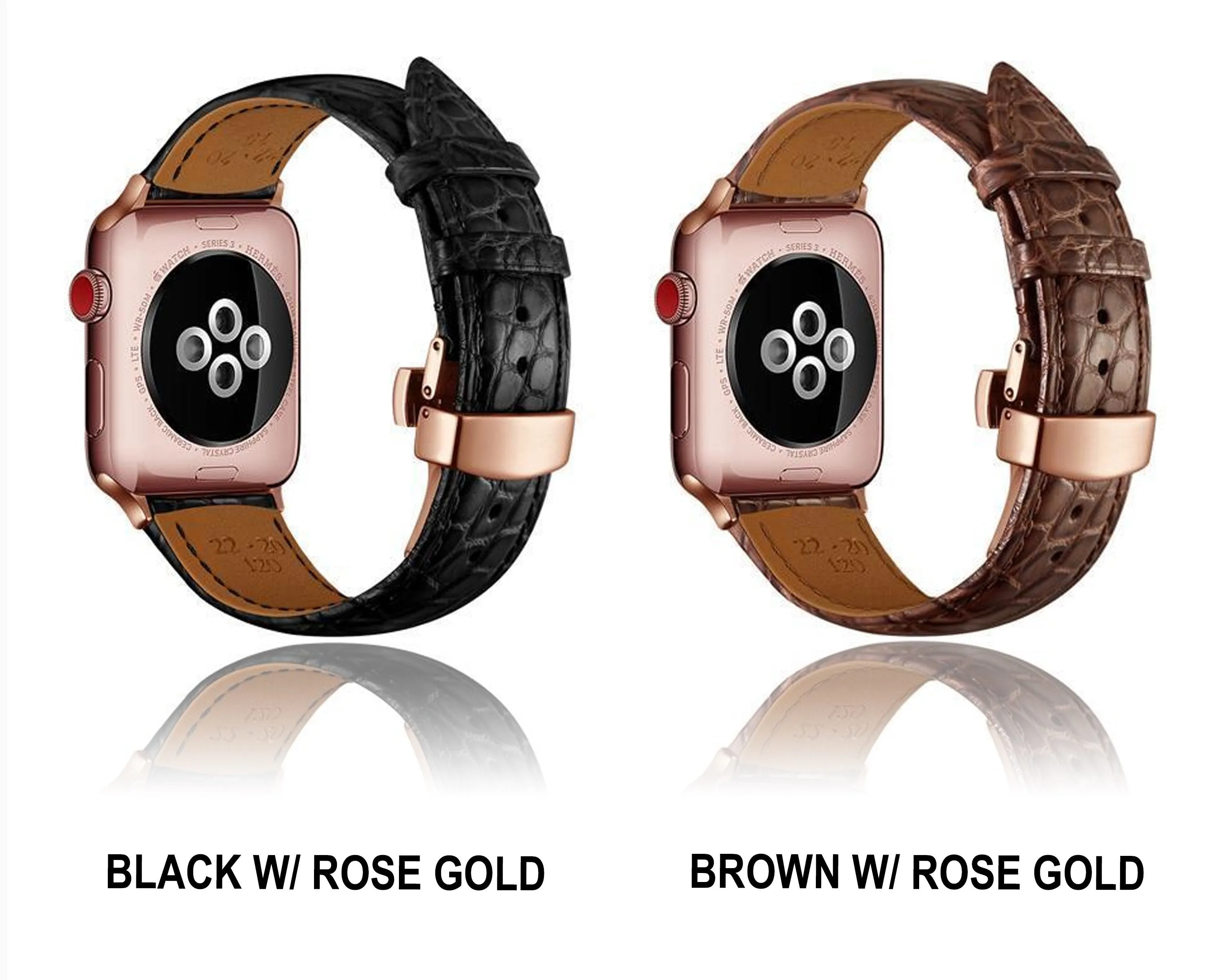 Apple Watch Premium Alligator Leather Designer Bands exotic Strap