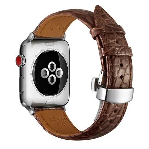 Apple Watch Premium Alligator Leather Designer Bands exotic Strap
