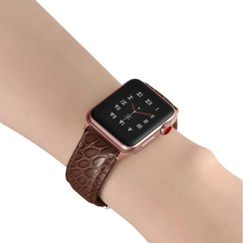 Apple Watch Premium Alligator Leather Designer Bands exotic Strap