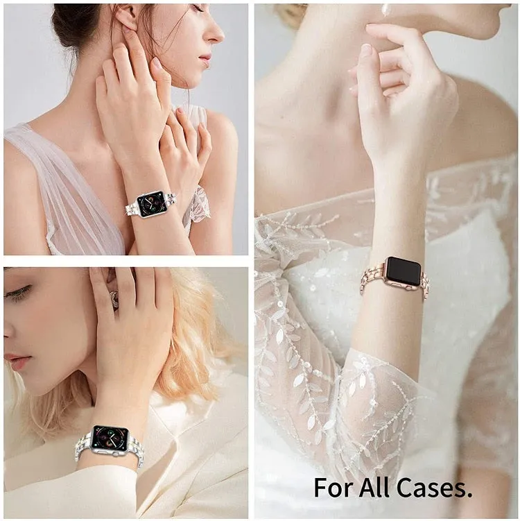 Apple Watch Series 7 6 5 4 High-Quality Metal Wristband Strap Diamond