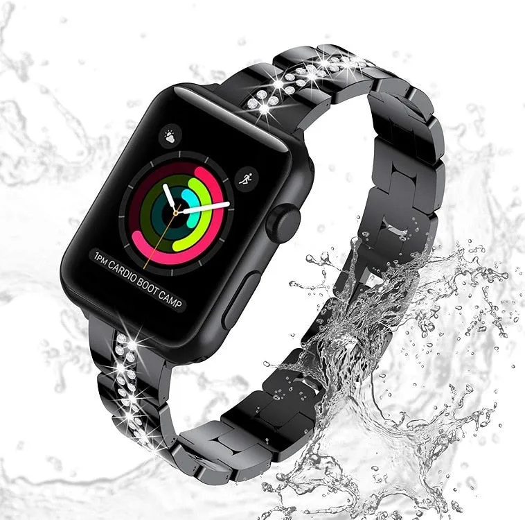 Apple Watch Series 7 6 5 4 High-Quality Metal Wristband Strap Diamond
