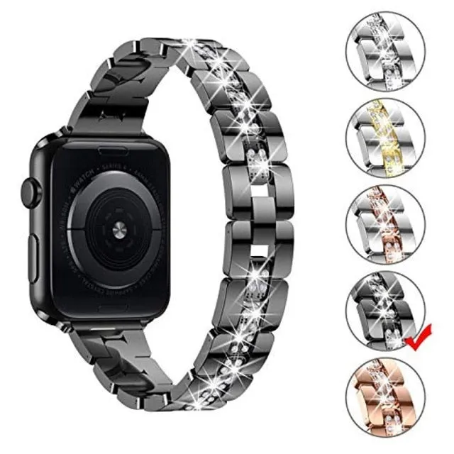 Apple Watch Series 7 6 5 4 High-Quality Metal Wristband Strap Diamond