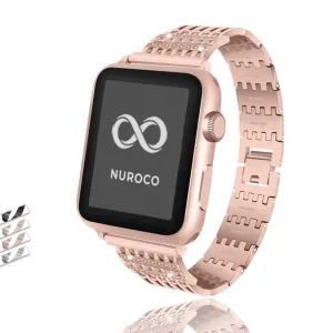 Apple Watch Series Band, Bling Stainless Steel Metal Watchband