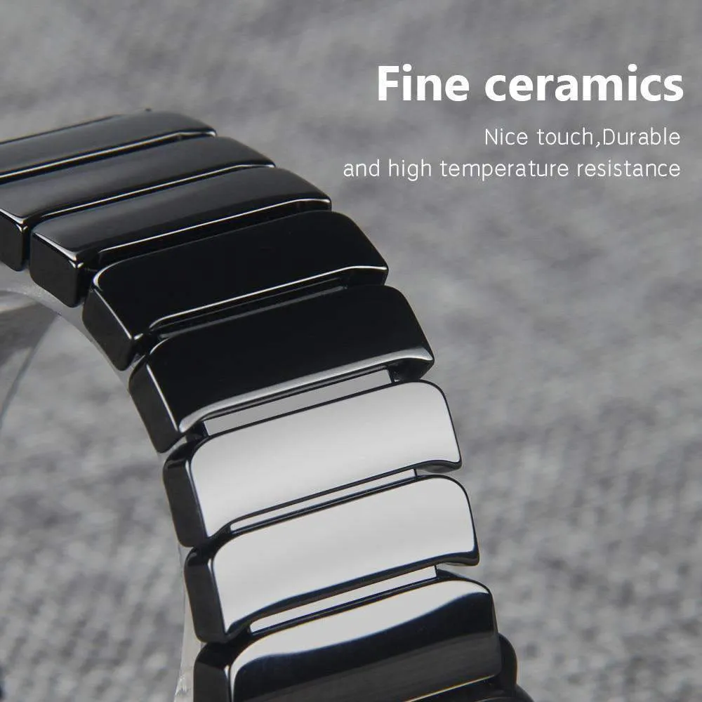 Apple Watch Series Band Ceramic Link Loop Strap Butterfly Clasp