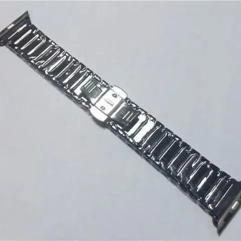 Apple Watch Series Band Ceramic Link Loop Strap Butterfly Clasp