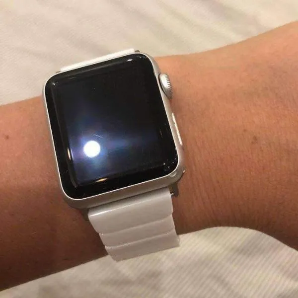 Apple Watch Series Band Ceramic Link Loop Strap Butterfly Clasp