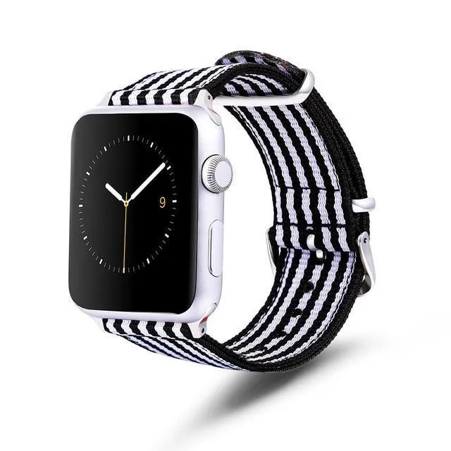 Apple Watch Series Band, Nylon Rainbow Sport Smart Watch