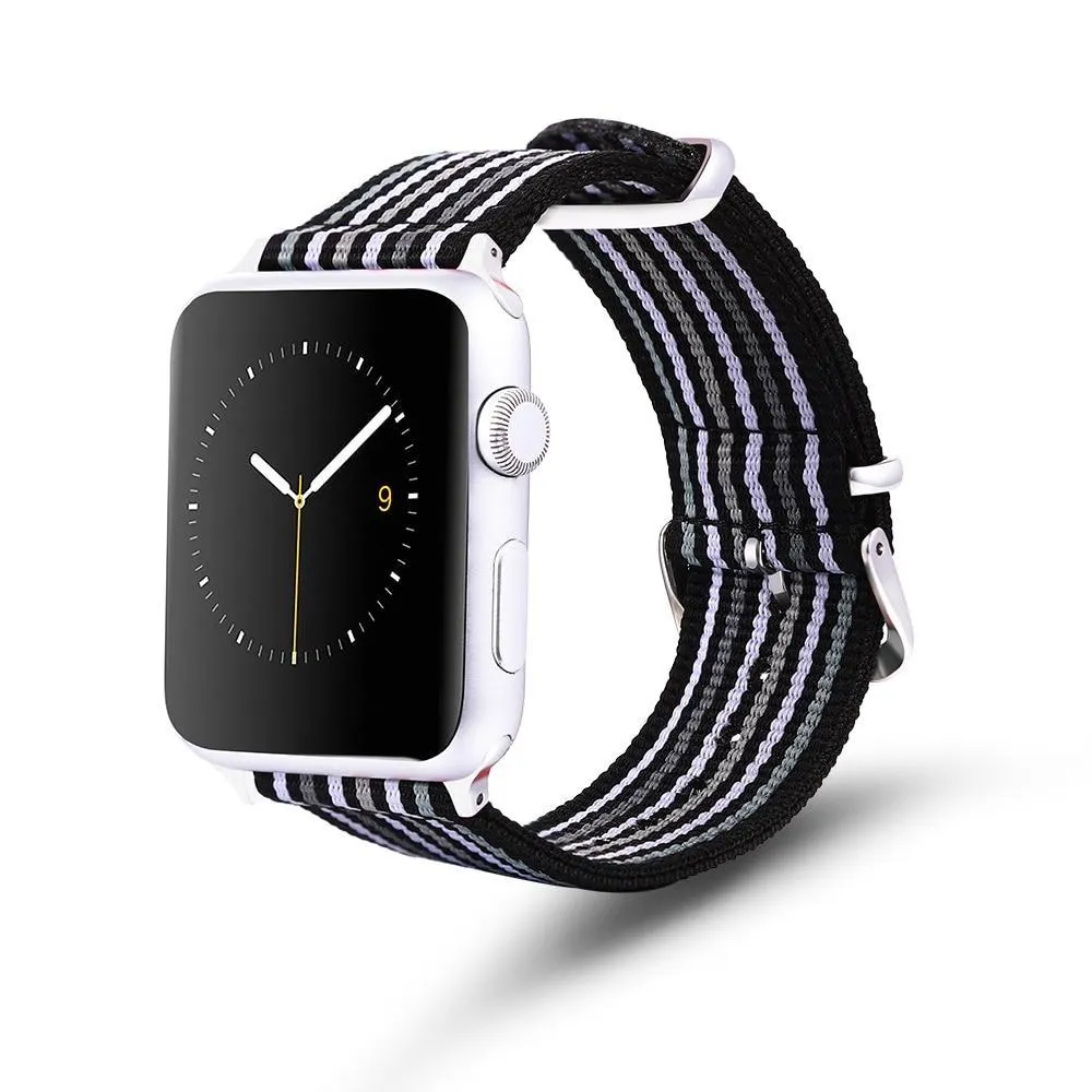 Apple Watch Series Band, Nylon Rainbow Sport Smart Watch