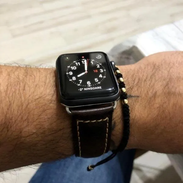 Apple Watch Series Genuine Leather Band Oil Wax Strap