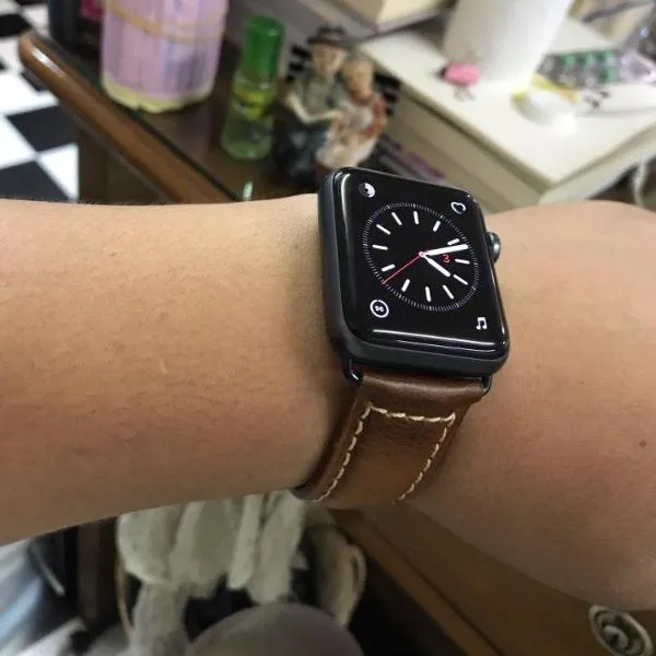 Apple Watch Series Genuine Leather Band Oil Wax Strap