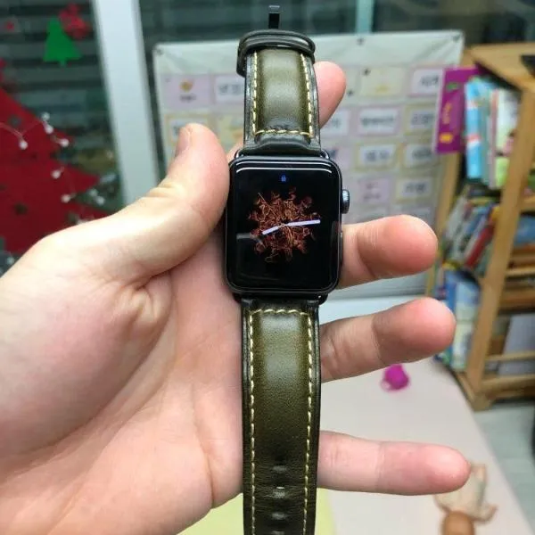 Apple Watch Series Genuine Leather Band Oil Wax Strap