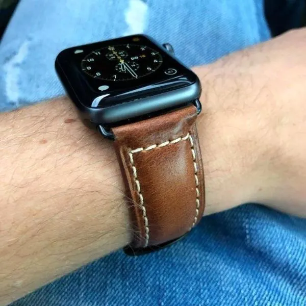 Apple Watch Series Genuine Leather Band Oil Wax Strap