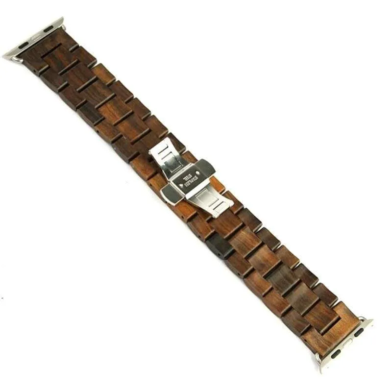 Apple Watchband Green Natural Bamboo Watchband Strap Series