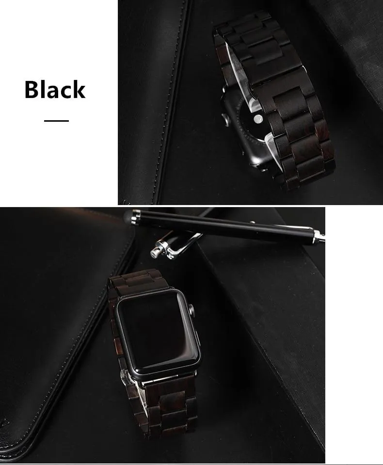 Apple Watchband Green Natural Bamboo Watchband Strap Series
