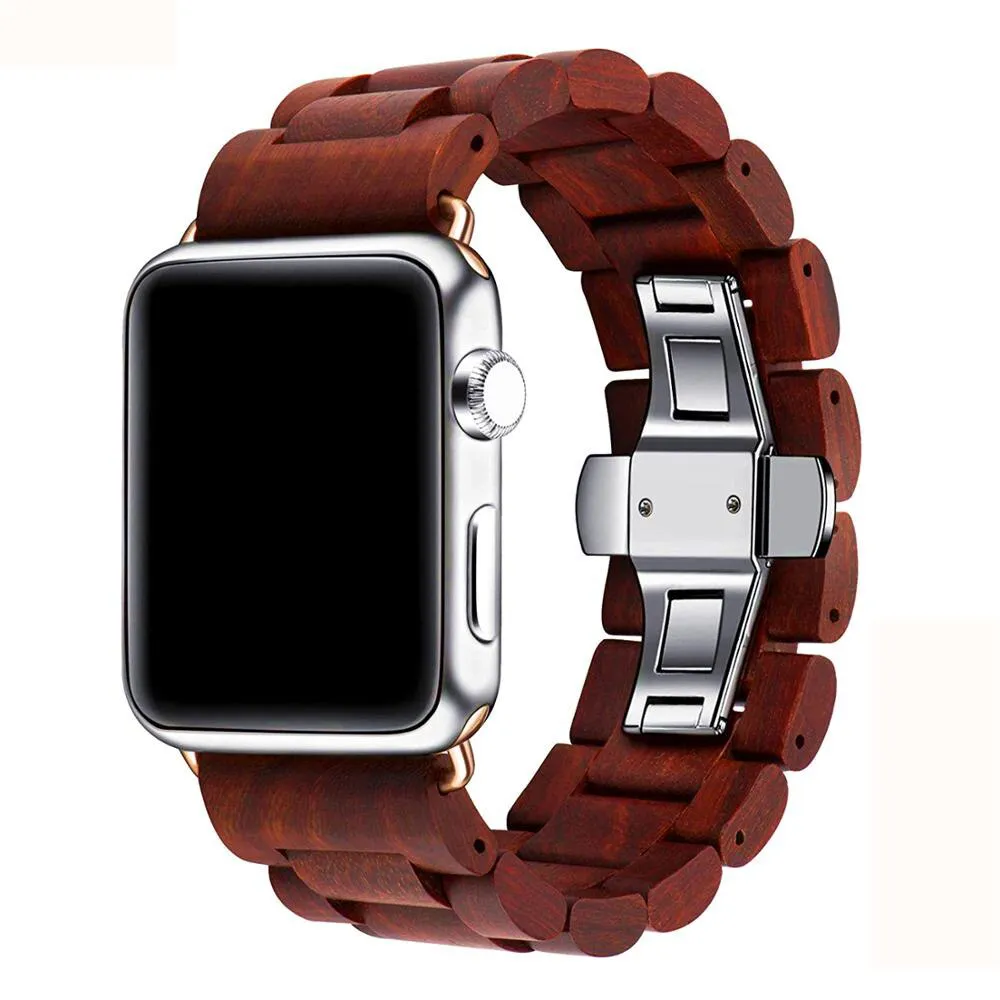Apple Watchband Green Natural Bamboo Watchband Strap Series