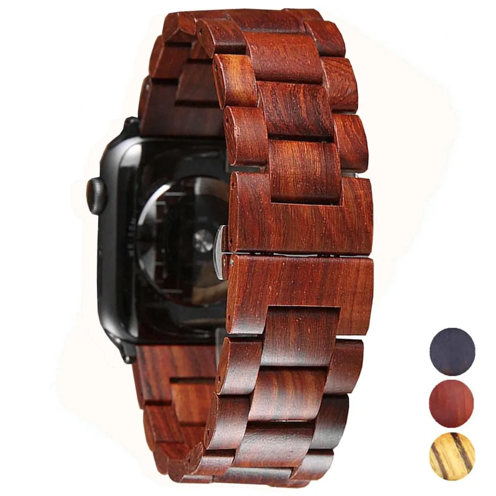 Apple Watchband Green Natural Bamboo Watchband Strap Series