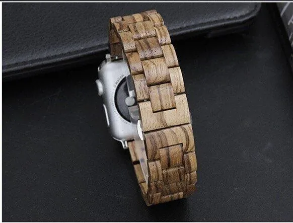 Apple Watchband Green Natural Bamboo Watchband Strap Series
