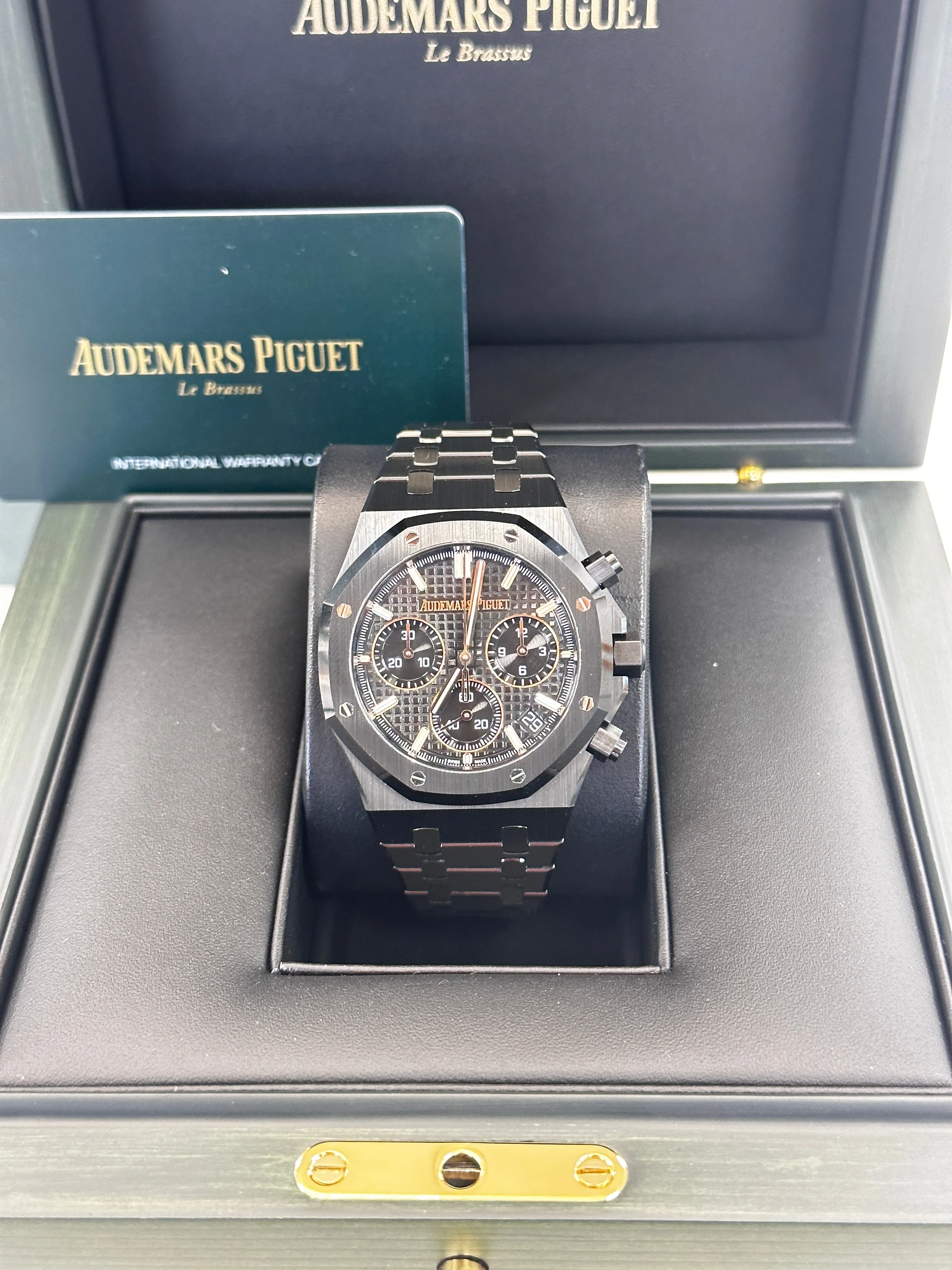 Audemars Piguet Royal Oak Chronograph 26240CE.OO.1225CE.01 50th Anniversary Black Ceramic Unworn B/P