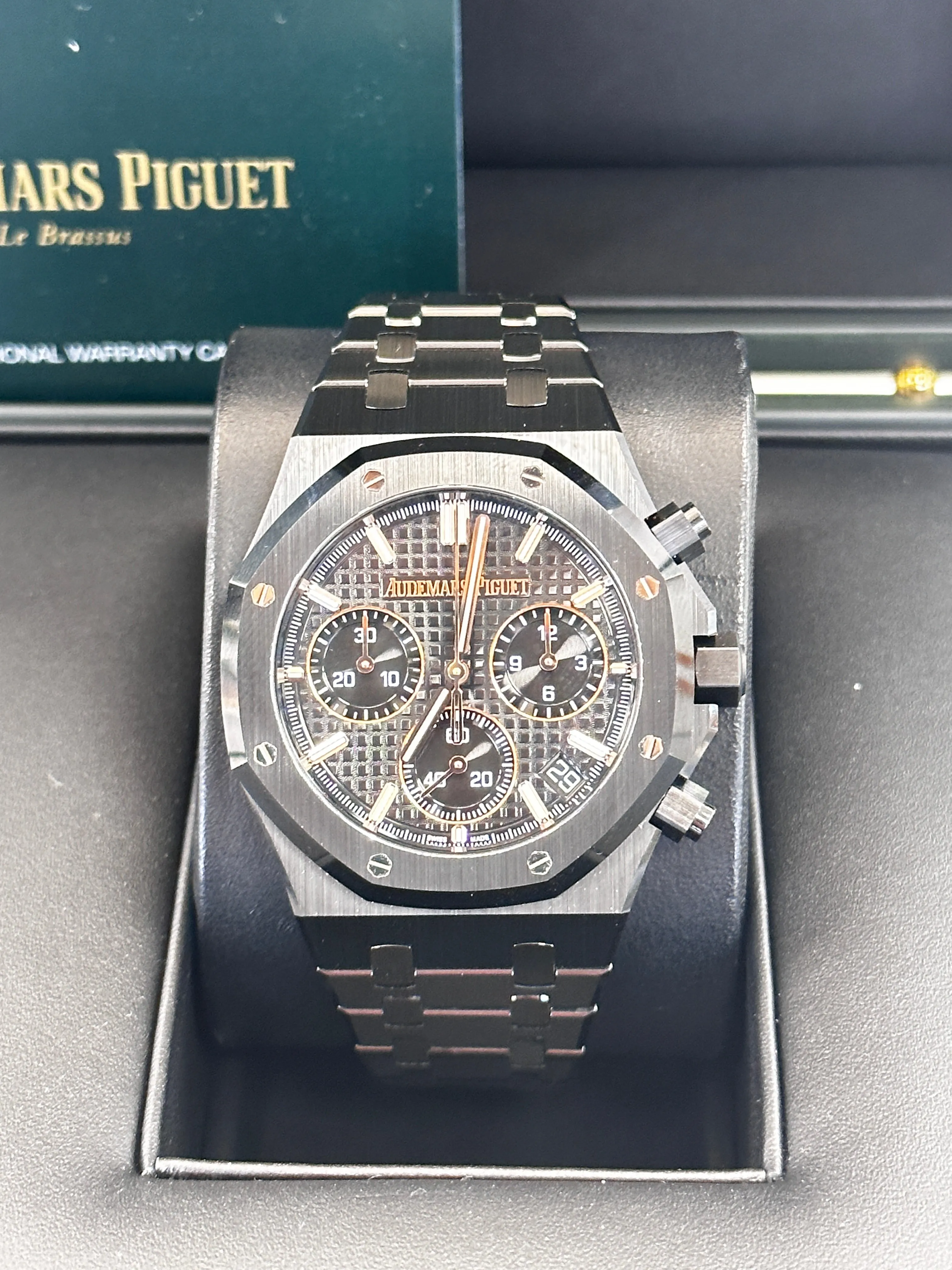 Audemars Piguet Royal Oak Chronograph 26240CE.OO.1225CE.01 50th Anniversary Black Ceramic Unworn B/P