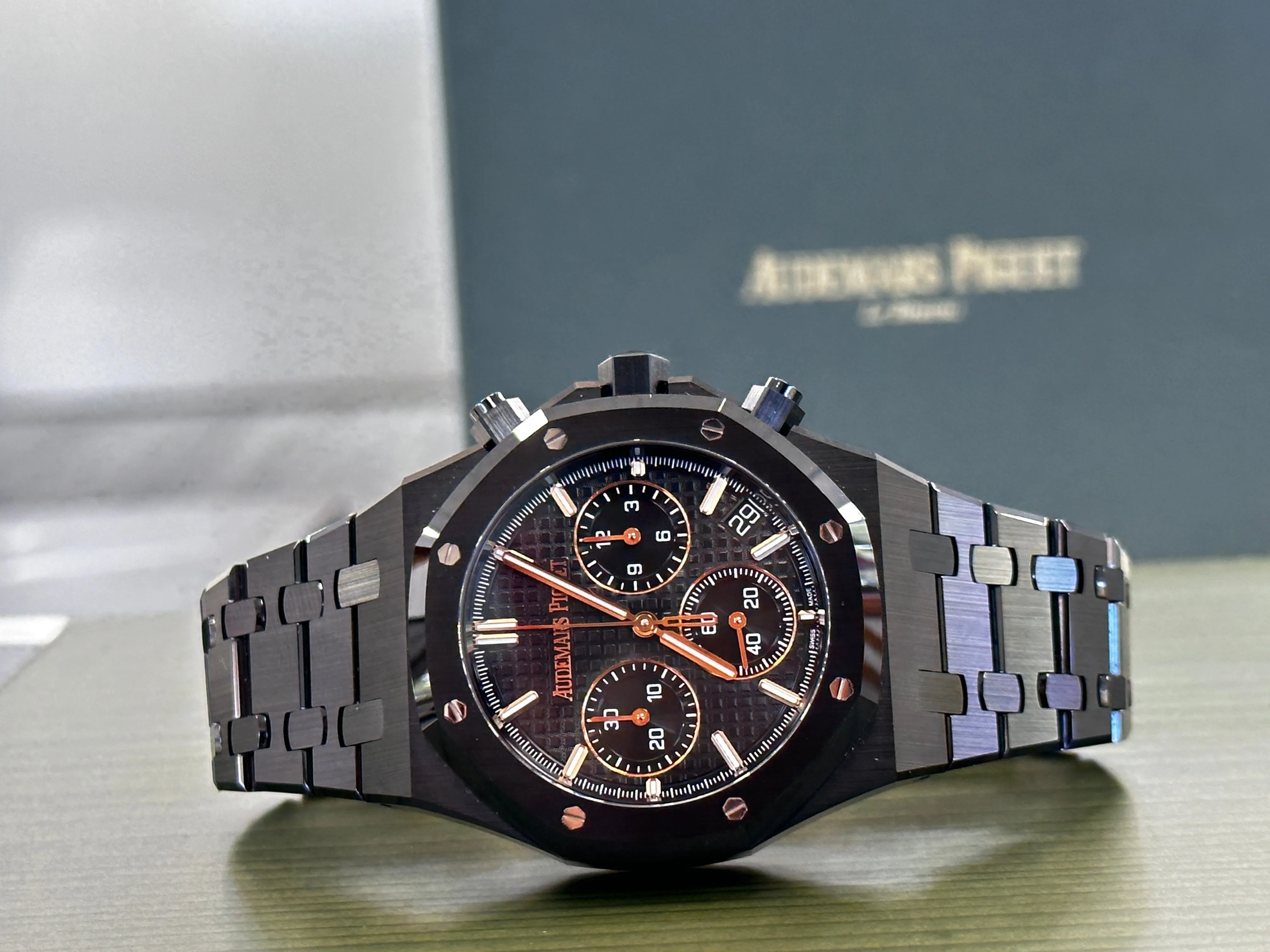 Audemars Piguet Royal Oak Chronograph 26240CE.OO.1225CE.01 50th Anniversary Black Ceramic Unworn B/P