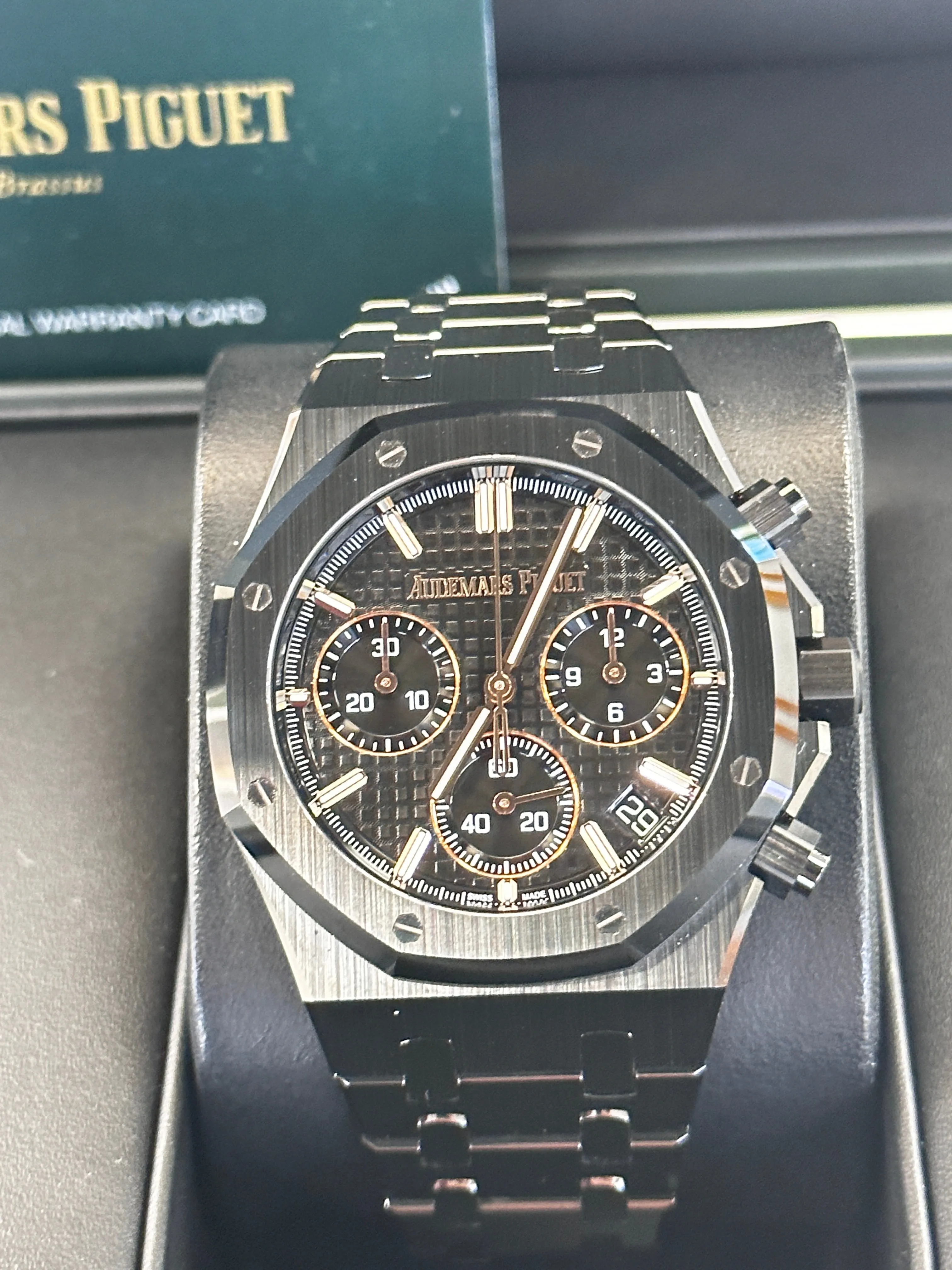 Audemars Piguet Royal Oak Chronograph 26240CE.OO.1225CE.01 50th Anniversary Black Ceramic Unworn B/P