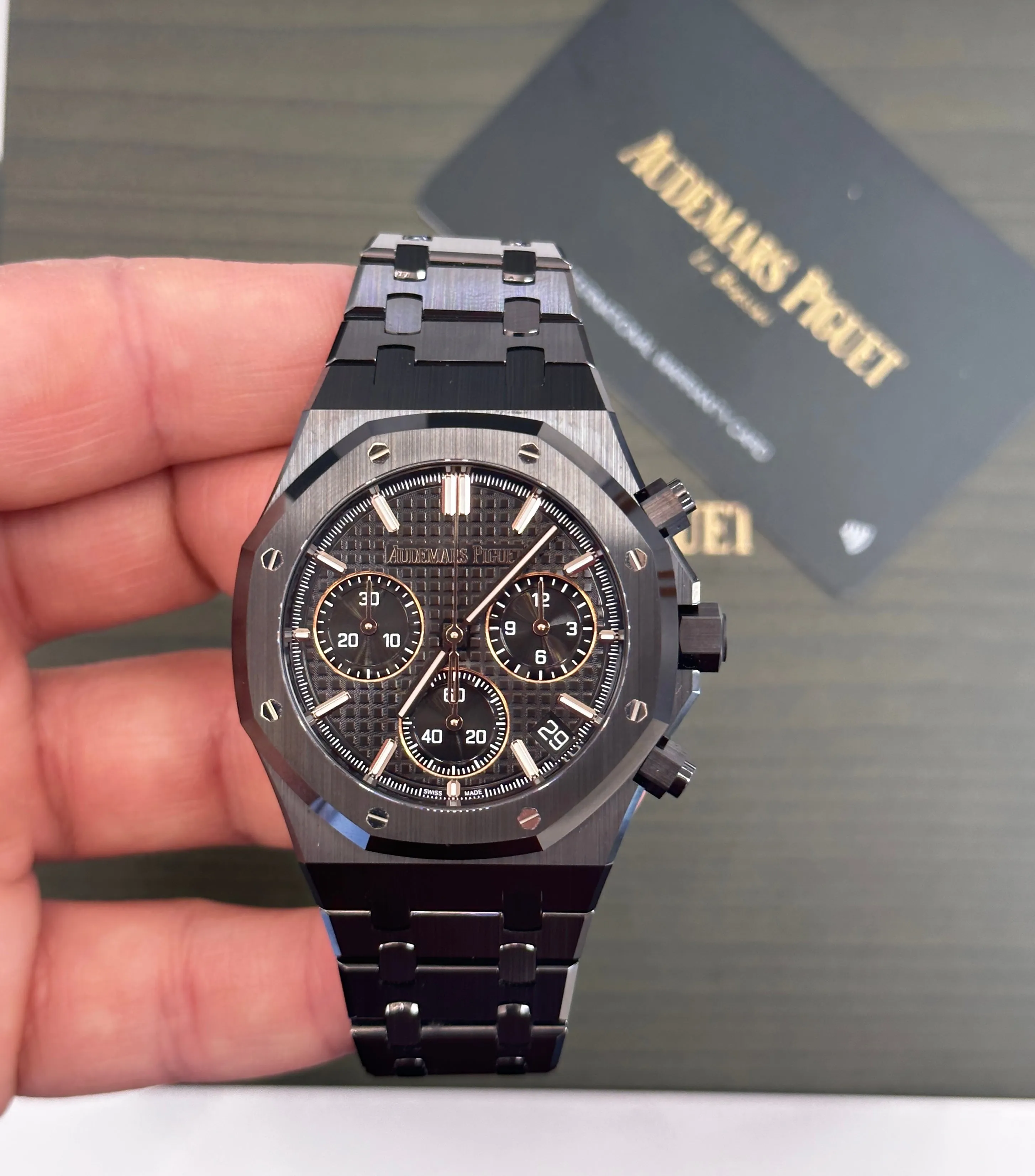 Audemars Piguet Royal Oak Chronograph 26240CE.OO.1225CE.01 50th Anniversary Black Ceramic Unworn B/P