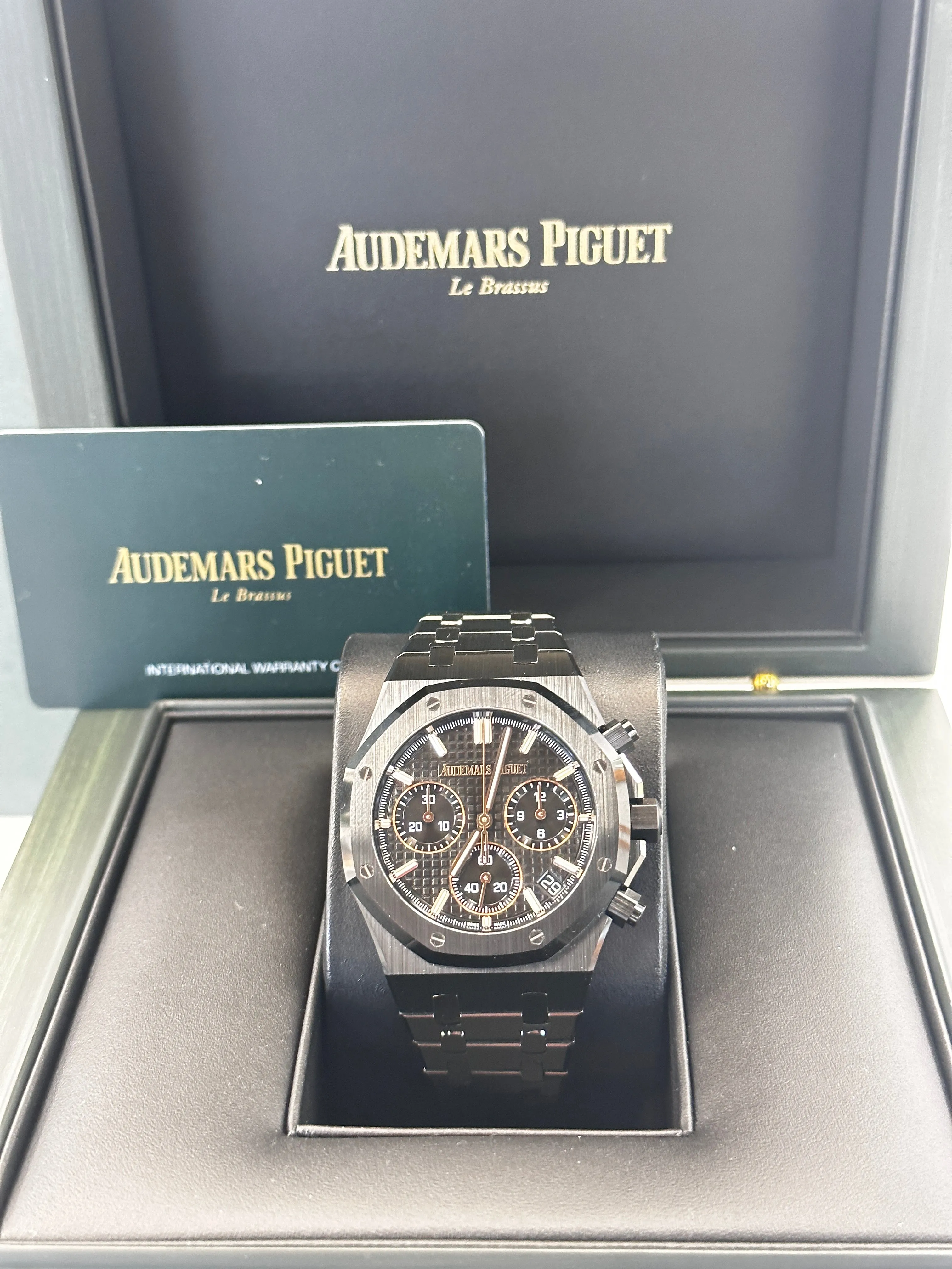 Audemars Piguet Royal Oak Chronograph 26240CE.OO.1225CE.01 50th Anniversary Black Ceramic Unworn B/P