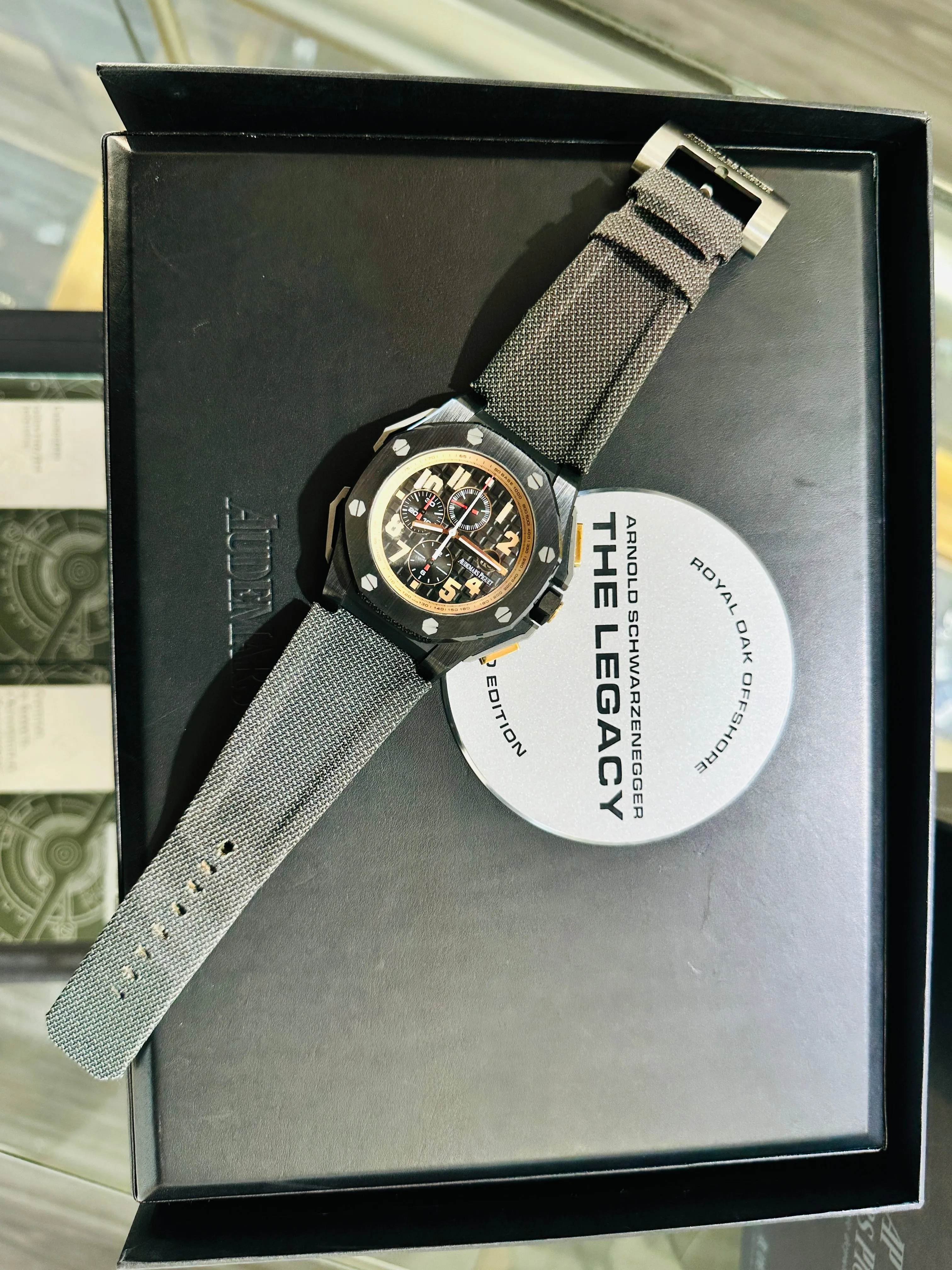 Audemars Piguet Royal Oak Offshore Chronograph 26378IO Arnold Schwarzenegger Legacy Chronograph LIMITED Box/Papers