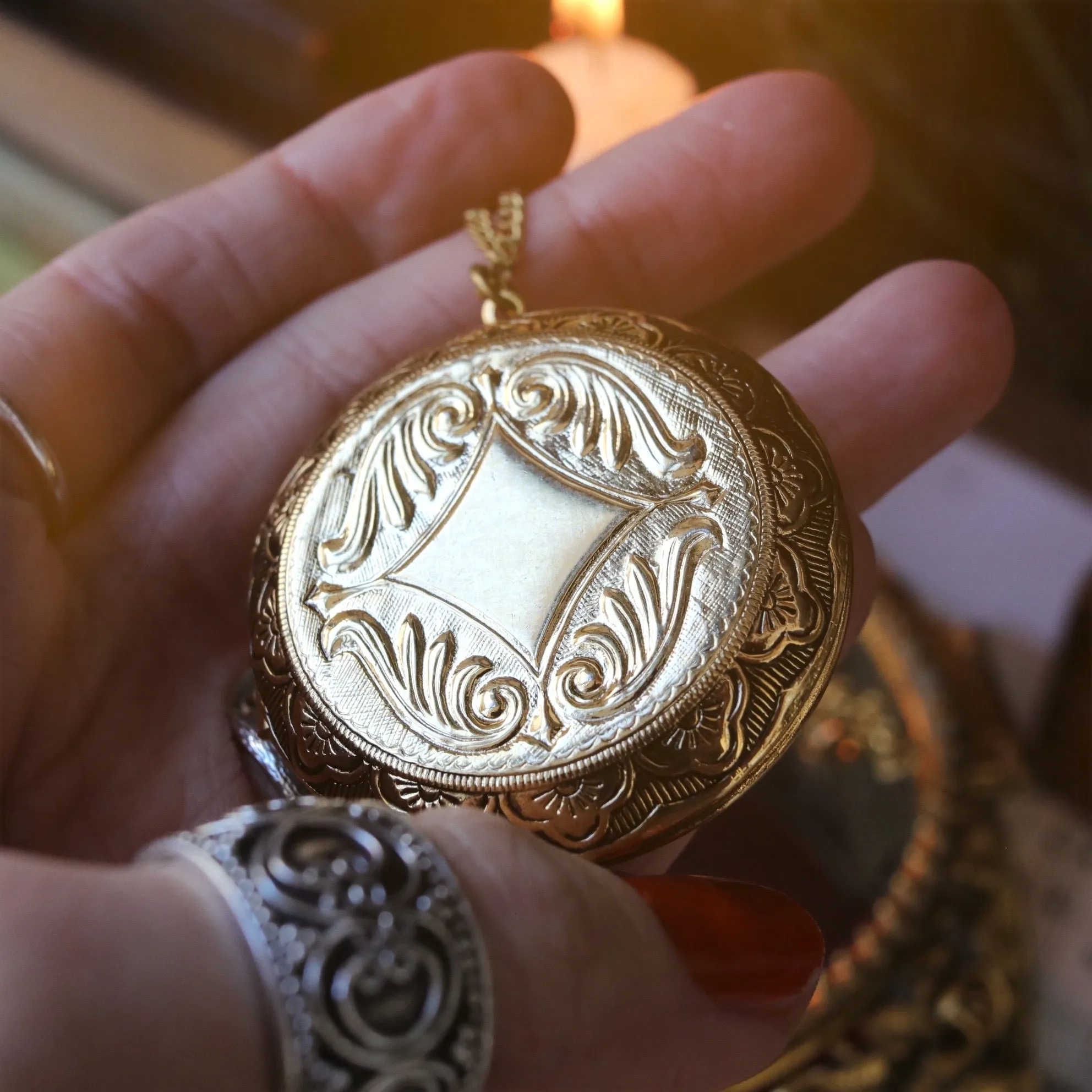 Augusta Large Locket Necklace