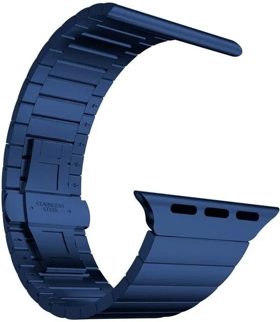 Blue color minimalist High-Quality Steel Link Bracelet Band Series 7 6