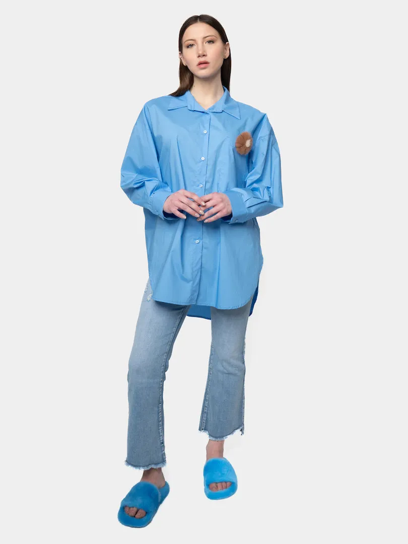 BORABORA - Light Blue Cotton Shirt