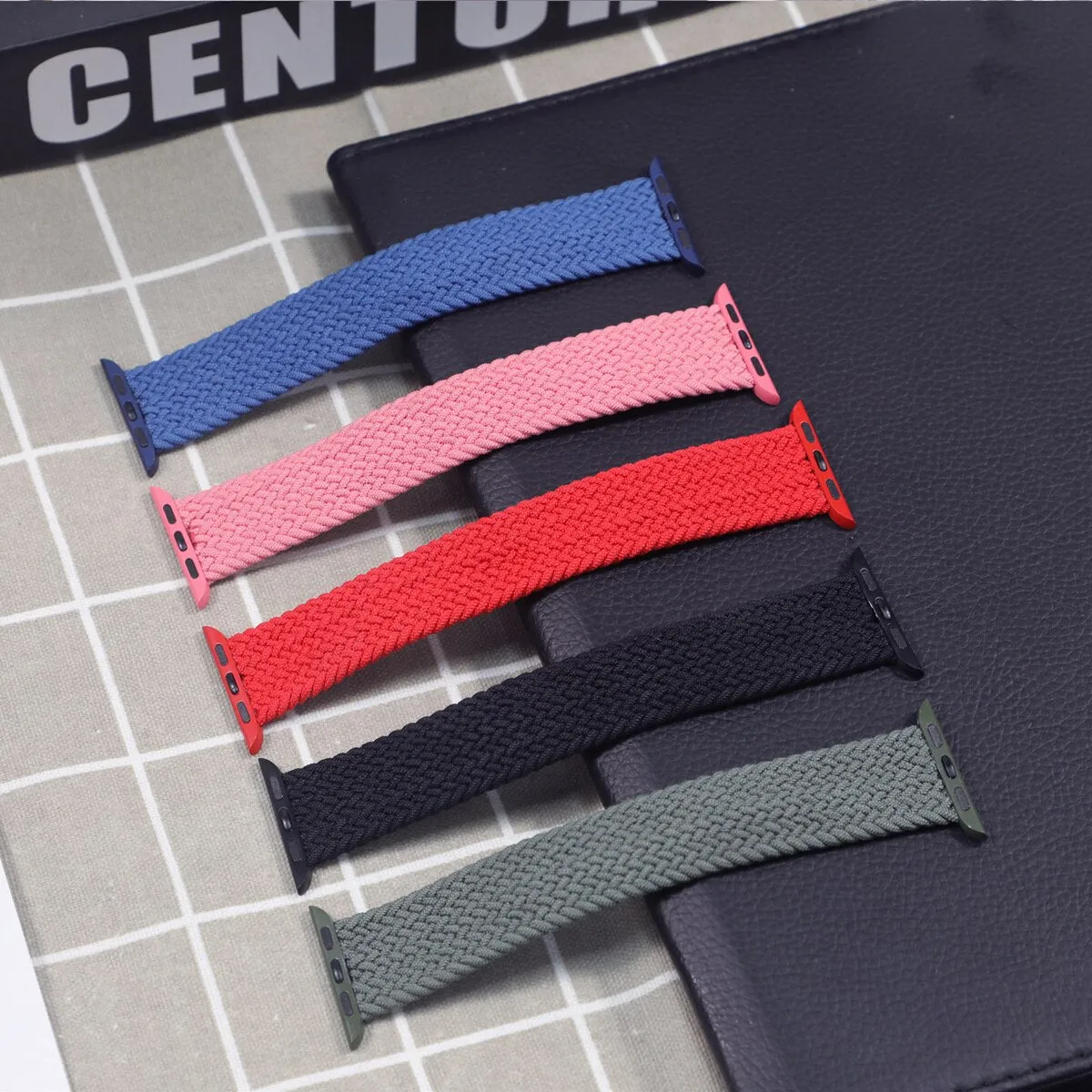 Braided Solo Loop Band For Apple Watch Series 7 6 Woven Elastic Nylon