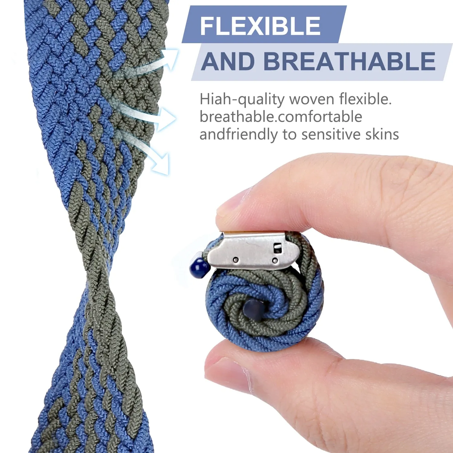 Braided Solo Loop Strap Series 7 6 5 4  Nylon BeltCorrea Wristband