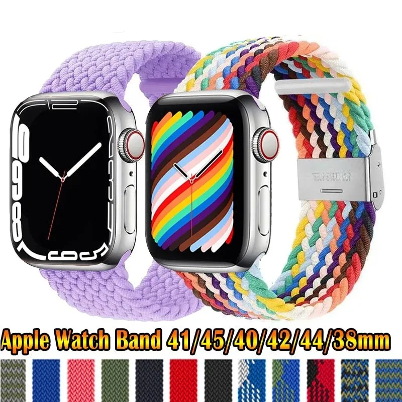 Braided Solo Loop Strap Series 7 6 5 4  Nylon BeltCorrea Wristband