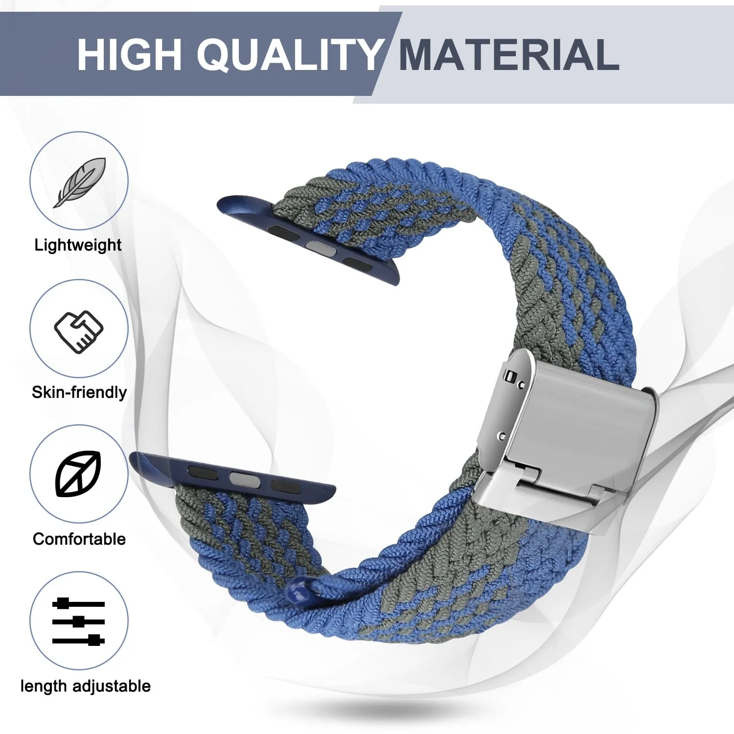 Braided Solo Loop Strap Series 7 6 5 4  Nylon BeltCorrea Wristband