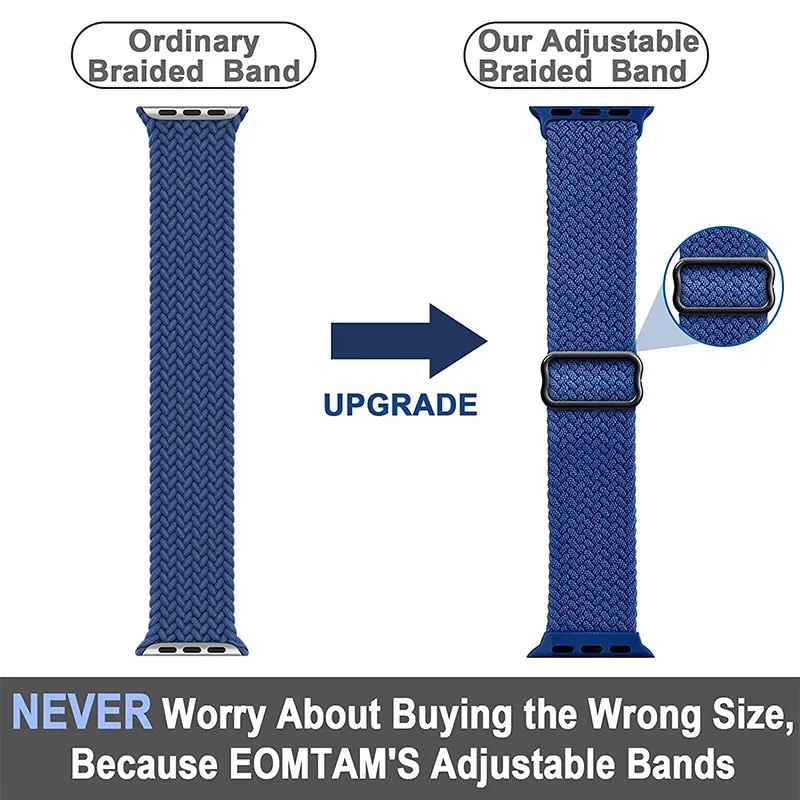 Braided Solo Strap Series 9 8 7 6 Nylon Adjustable Elastic Belt Wristband