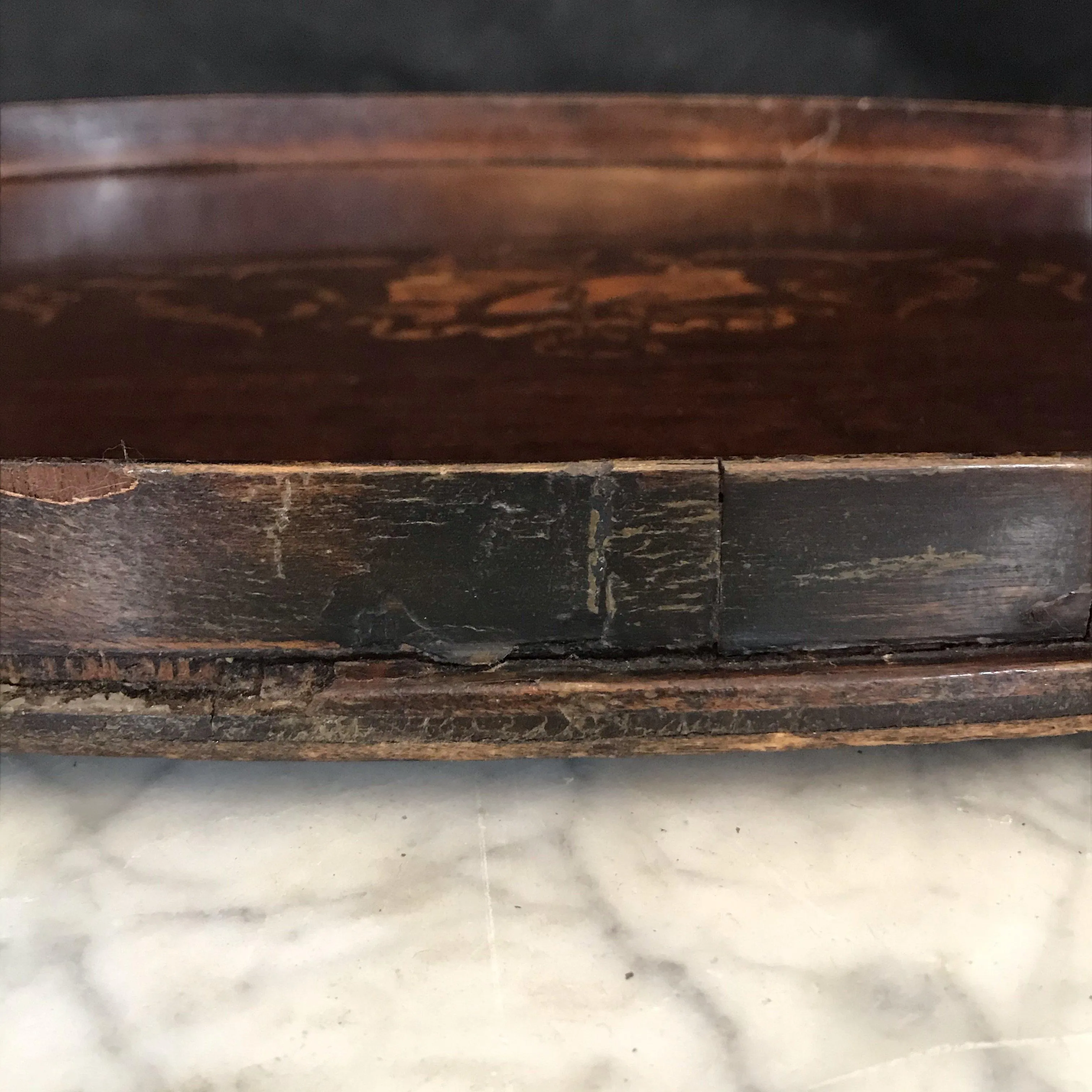 British Inlaid Serving Tray