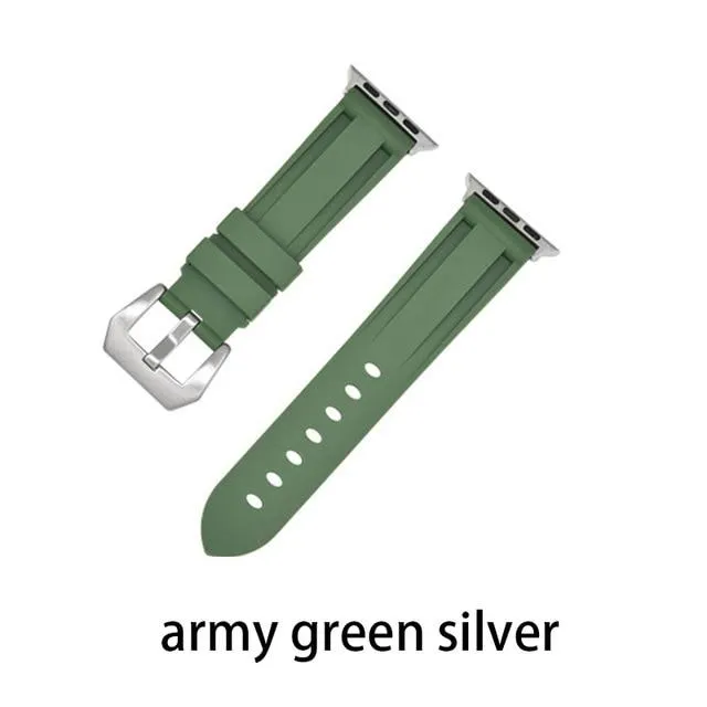 Camouflage Silicone Strap Series Metal Adapter/Buckel Sport Strap