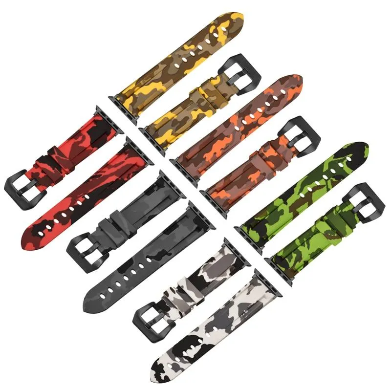 Camouflage Silicone Strap Series Metal Adapter/Buckel Sport Strap