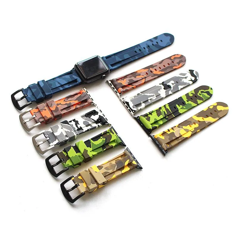 Camouflage Silicone Strap Series Metal Adapter/Buckel Sport Strap