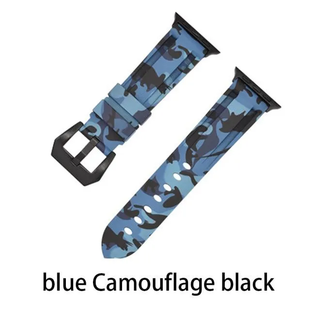 Camouflage Silicone Strap Series Metal Adapter/Buckel Sport Strap
