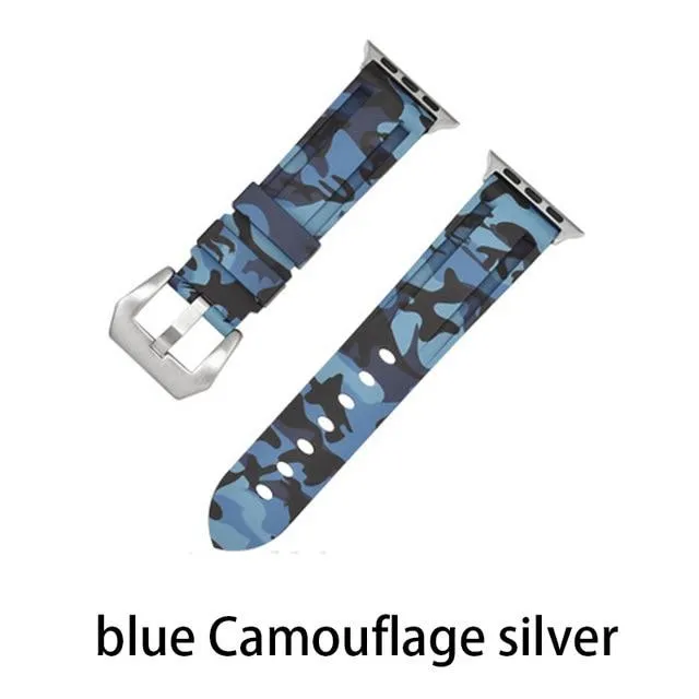 Camouflage Silicone Strap Series Metal Adapter/Buckel Sport Strap