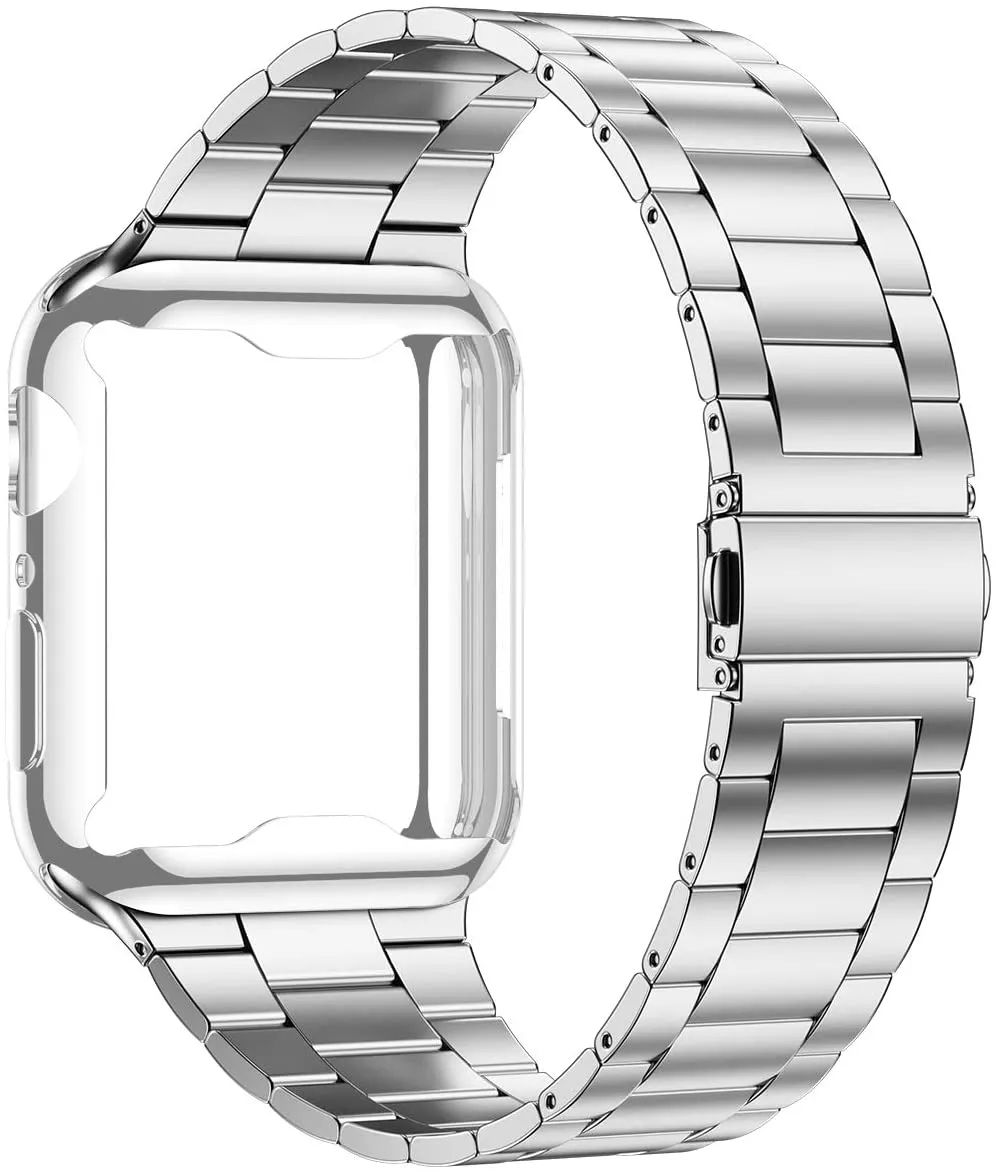 Case Strap For Watchband 6 High-Quality Steel Metal Bracelet Belt