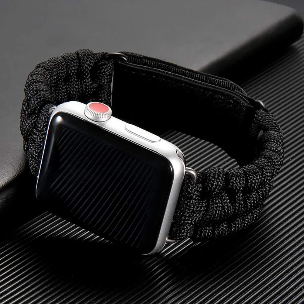 Case   Survival Rope Strap Series Outdoors Leather Clasp Wristband