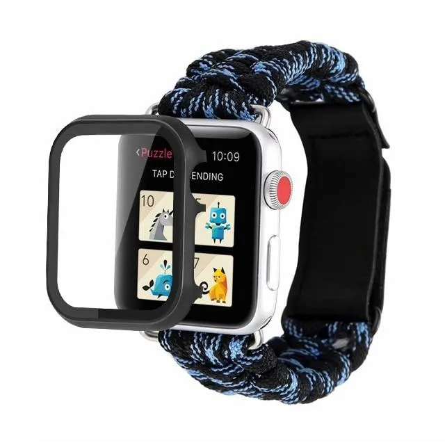 Case   Survival Rope Strap Series Outdoors Leather Clasp Wristband