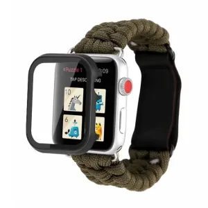Case   Survival Rope Strap Series Outdoors Leather Clasp Wristband